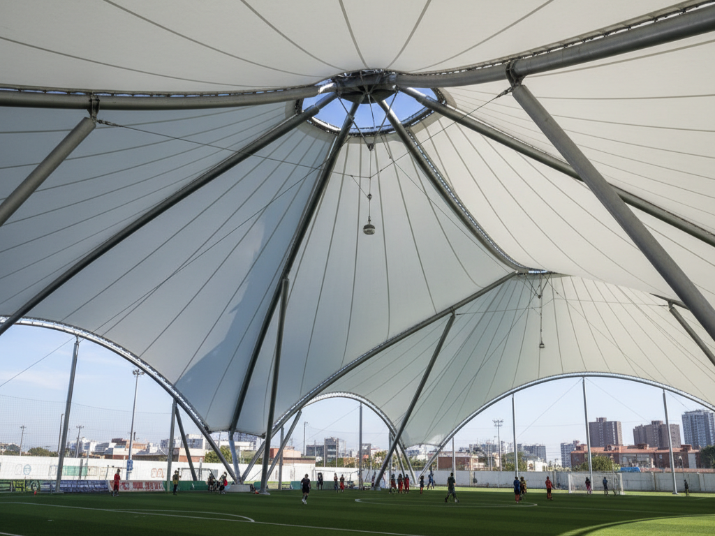 coatflex Tensile roof membrane installation