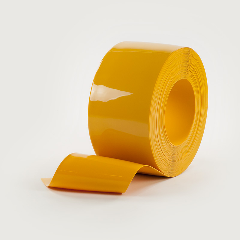 Yellow flexible PVC roll for strip doors and curtain doors