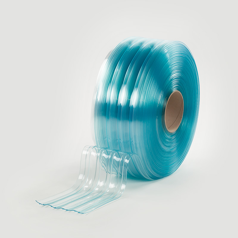 Low temp ribbed PVC roll for strip doors and curtain doors