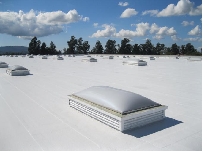 White PVC roofing membranes