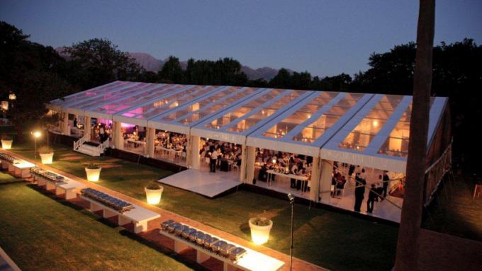 Tents and marquees with transparent PVC film - EXTRUFLEX