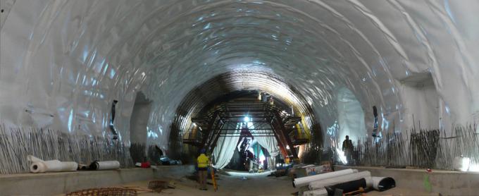 Tunnel waterproofing with flexible PVC sheets