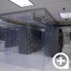 Antistatic PVC strips and curtains in datacenter
