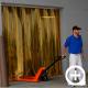 Industrial curtains or strip doors with flexible PVC