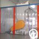 Industrial curtains or strip partitions with flexible PVC